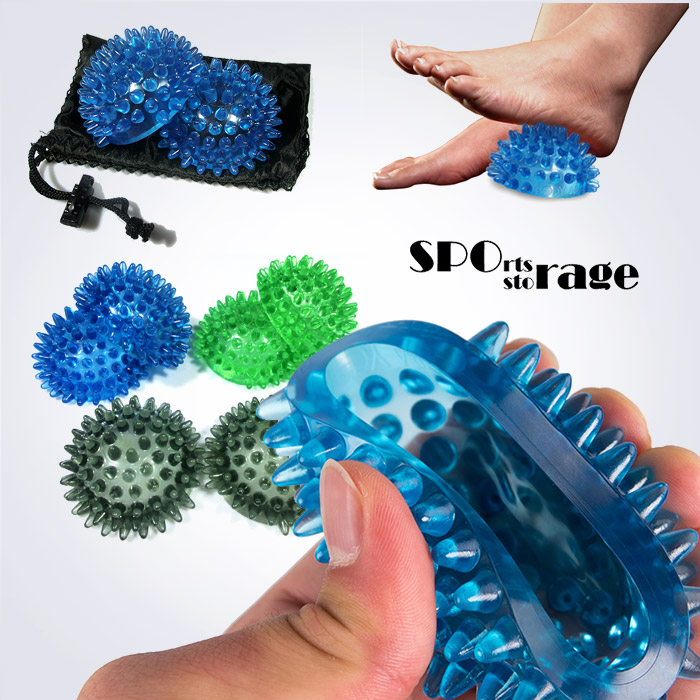 스포리지 대만산 쫀득쫀득한 PVC탄력돌기 마사지볼 2개1세트 (밝을수록 탄력좋은 시원한 마사지 돌기)