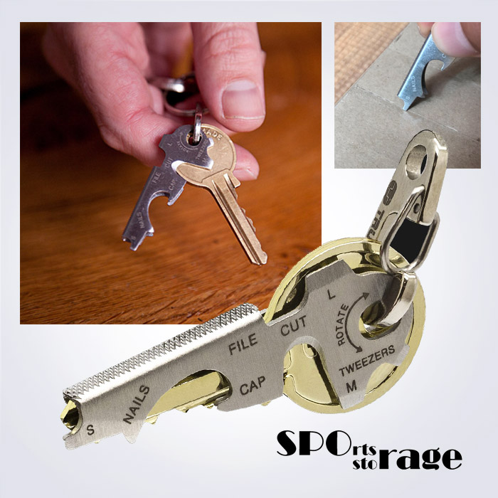 스포리지 True Utility KeyTool 열쇠고리 손톱관리형 멀티툴 8in1 병따게,드라이버외