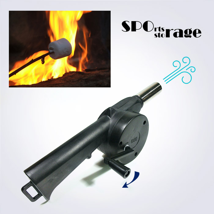 스포리지 미니 수동 송풍기(풀무,풍로,바베큐 숯불피우기) 손잡이가 분리돼 보관,이동이 편리합니다.