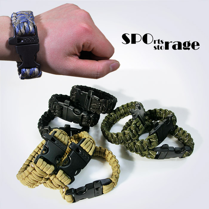 스포리지 재난재해 서바이벌 생존용품 250kg 하중 파라코드 캠핑호각팔찌 끊어지면 죽음이다 낙하산줄