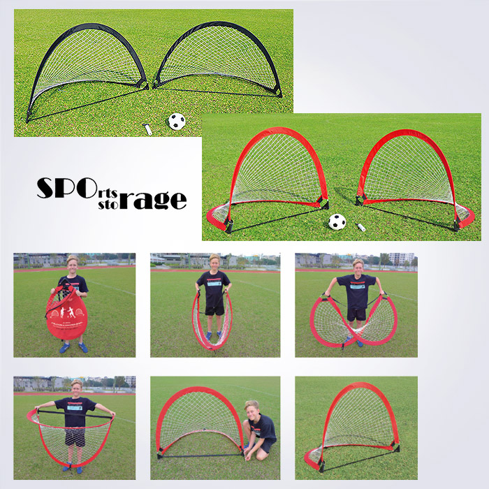 스포리지 대만산 스피드 이지 야외 축구세트 (타원골대2,축구공,펌프,가방) 이동,설치가 너무 편리해요