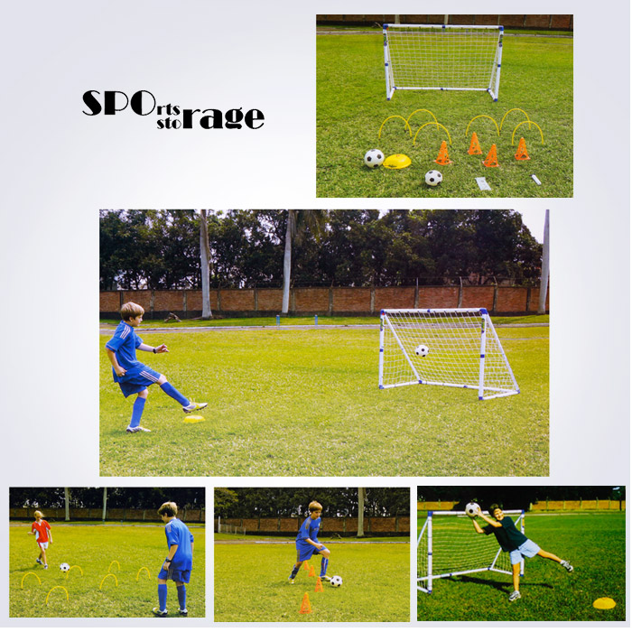 스포리지 품질좋은 대만산 축구놀이 4종(패스,드리블,게임,기술) 축구연습세트 골대,콘,아치,공,펌프