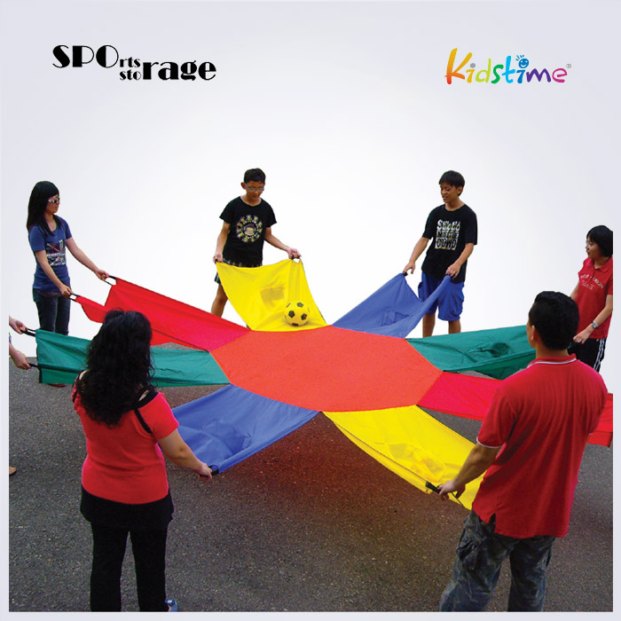 스포리지 대만산 8인용 볼 토스 패브릭( 천위에서 공 주고받기 단체놀이,그룹스포츠,단체운동,운동회)