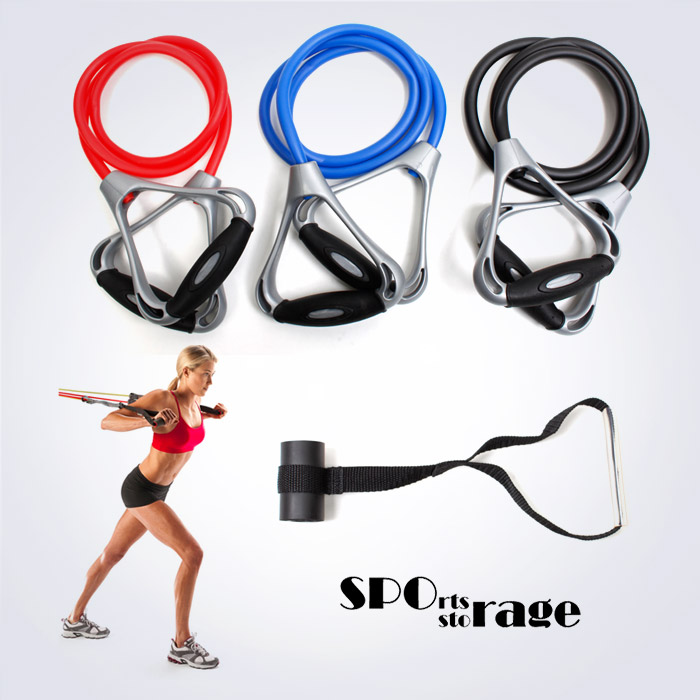 스포리지 품질확실한 대만산 라텍스 튜빙밴드 (홈트레이닝용 도어후크 포함)