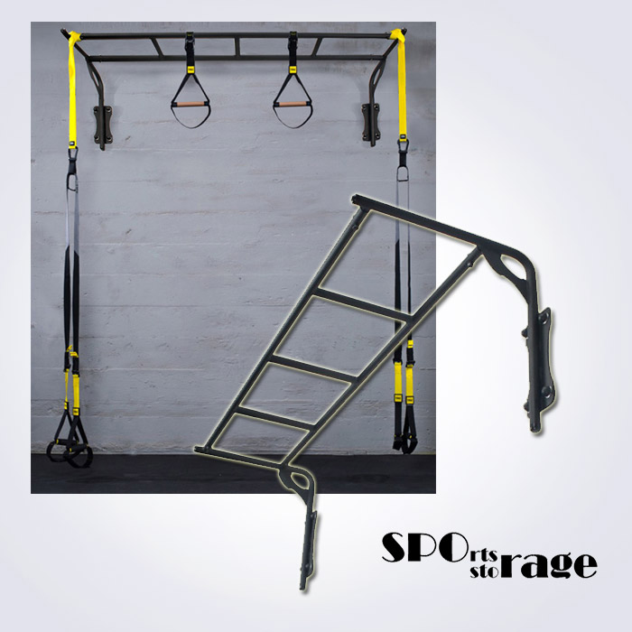스포리지 한국생산  멀티랙 래더 월랙 400kg 하중설계 튼튼한 벽면 피트니스 다용도사다리
