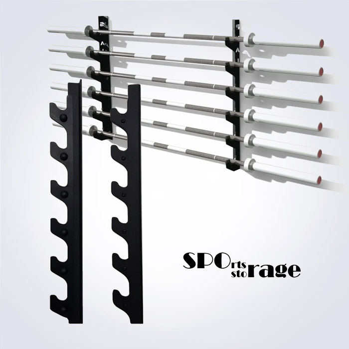 스포리지 대한민국생산 크레이지 바벨월랙(Barbell Gun-Rack) 6후크 역기봉 벽 거치대