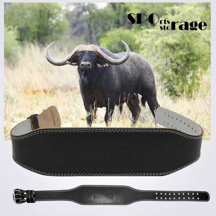 스포리지 버팔로 천연가죽 헤비 웨이트 역도벨트 (풀리지 않는 스틸 후크타입)