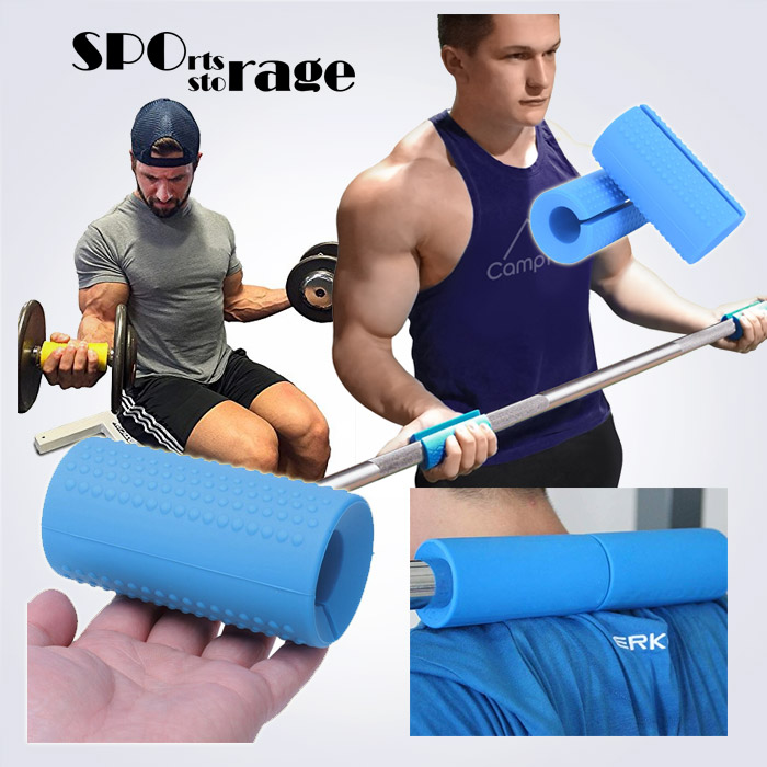 스포리지 강제 전완근사용 두꺼운 바벨손잡이 헤비 엠보그립(손목 큰근육을 사용케하는 팔뚝 강화악력기)