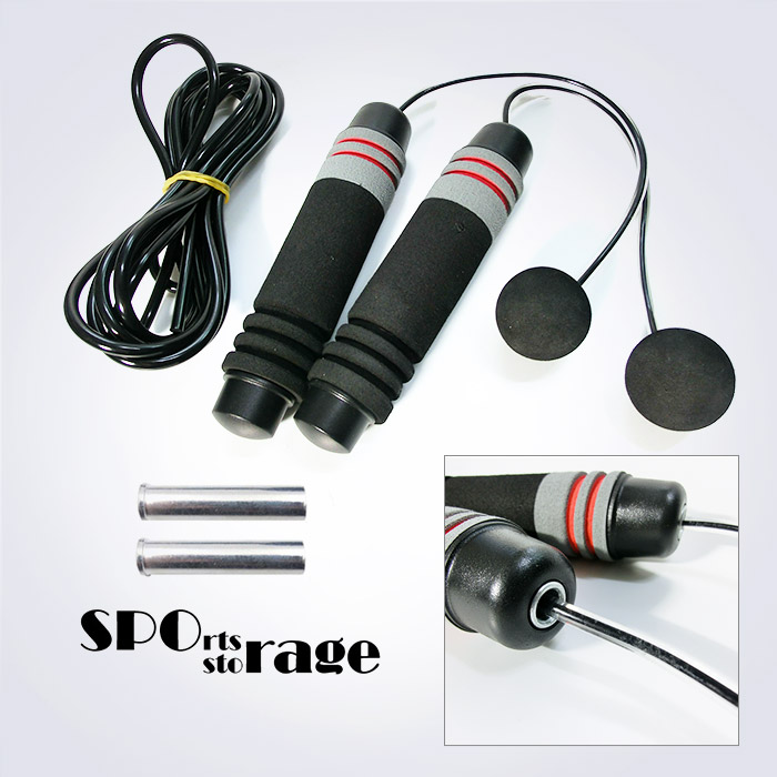스포리지 명품스타일 베어링 노라인 중량줄넘기 (집에서 아령들고 줄넘기) 홈트용 웨이트 노라인줄넘기