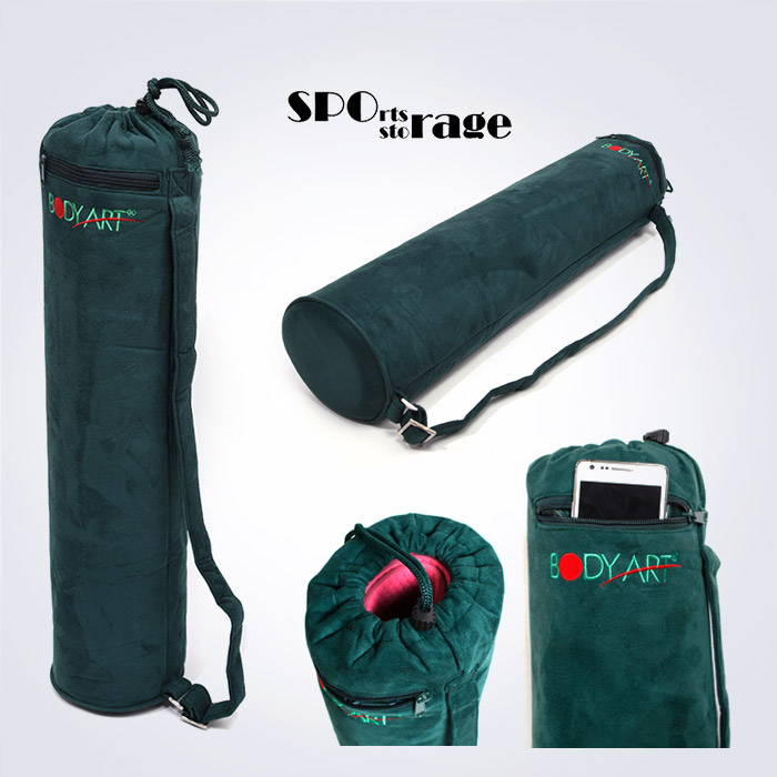 스포리지 한국생산 명품피트니스 요가 벨로아파우치 (요가매트 4~7mm용 요가가방)